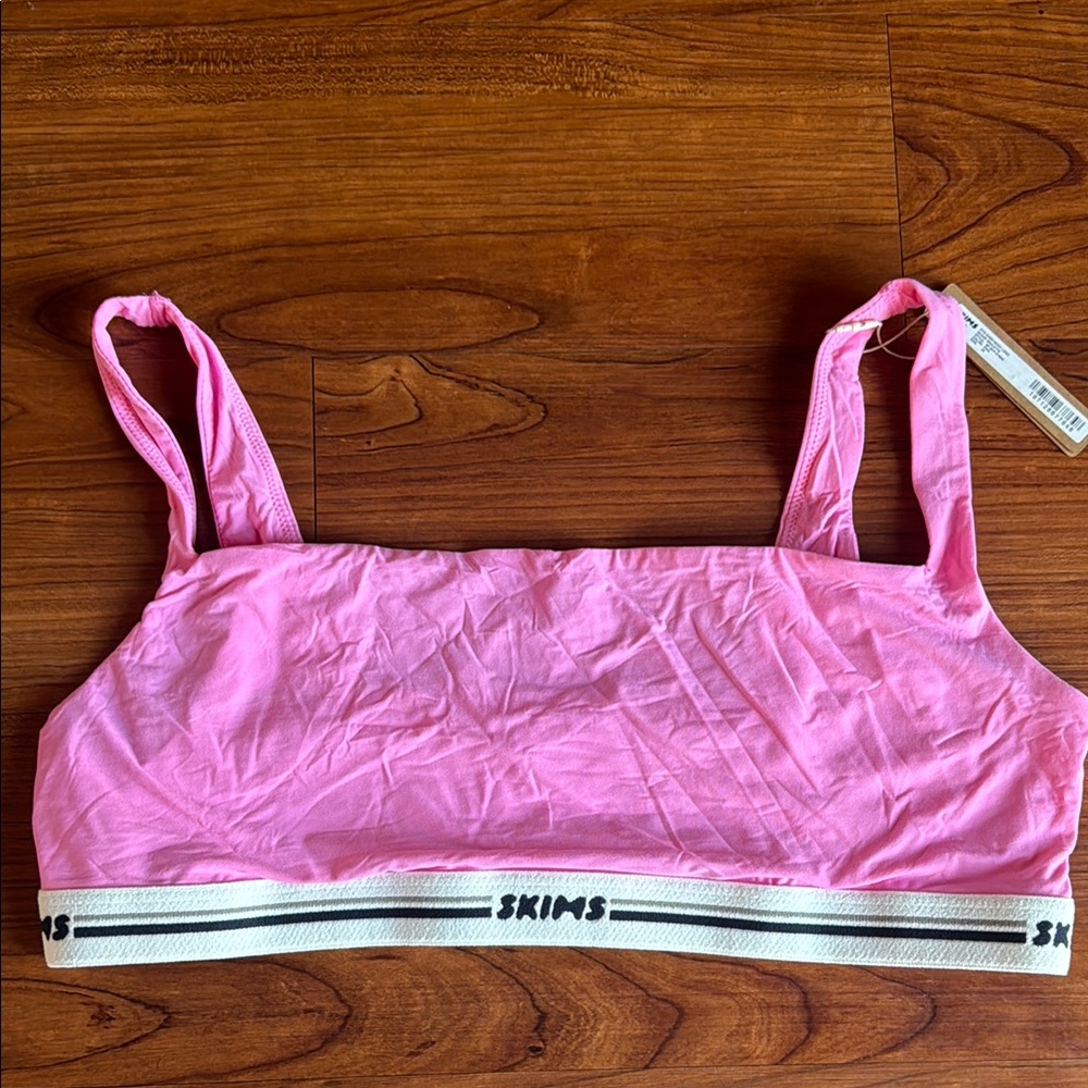 SKIMS Fit Everybody Logo Scoop Bralette in pink 2X NWT